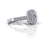 Tatum Cushion Halo Diamond Engagement Ring (1.62cttw.)