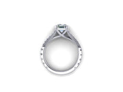 Izabella Split Shank Emerald Cut Engagement Ring (1.57cttw.)