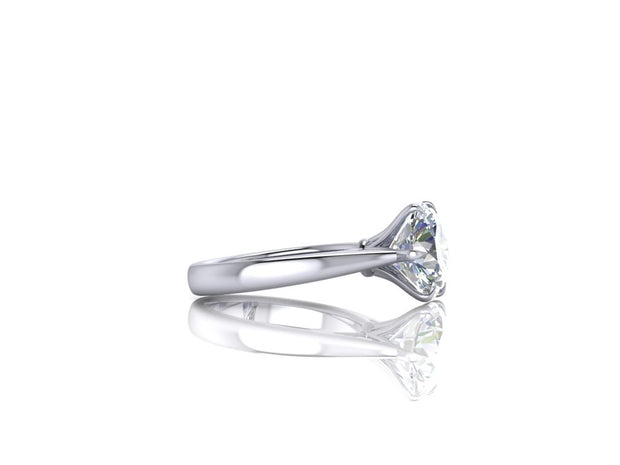 Ella Solitaire Diamond Cathedral Engagement Ring (3.00ct.)