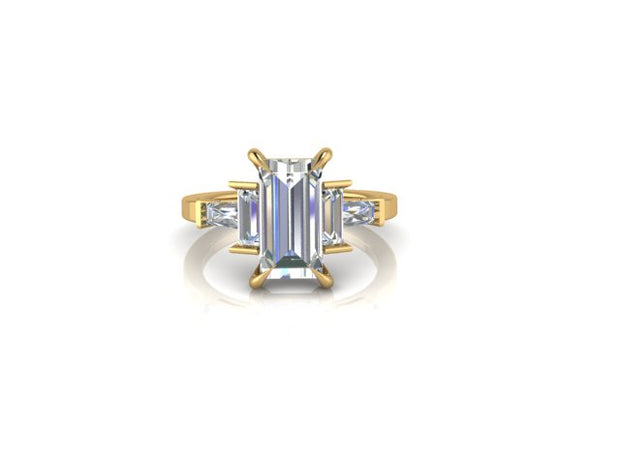 Alpha Baguette Diamond Engagement Ring (3.40cttw.)