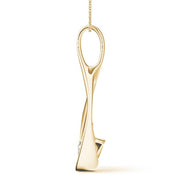 14K Yellow Gold 7/8 ct tw Solitaire Diamond Pendant