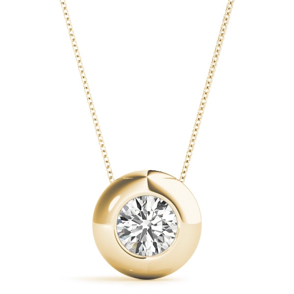 14K Yellow Gold 1 ct tw Solitaire Diamond Pendant