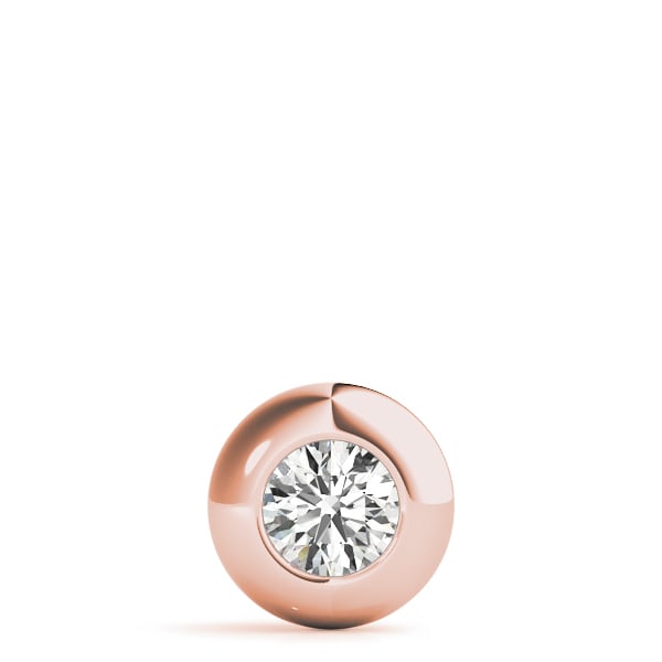 18K Rose Gold 1 ct tw Solitaire Diamond Pendant