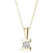 18K Yellow Gold 1 ct tw Solitaire Diamond Pendant