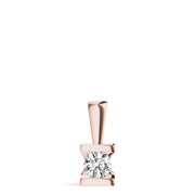14K Rose Gold 1 ct tw Solitaire Diamond Pendant