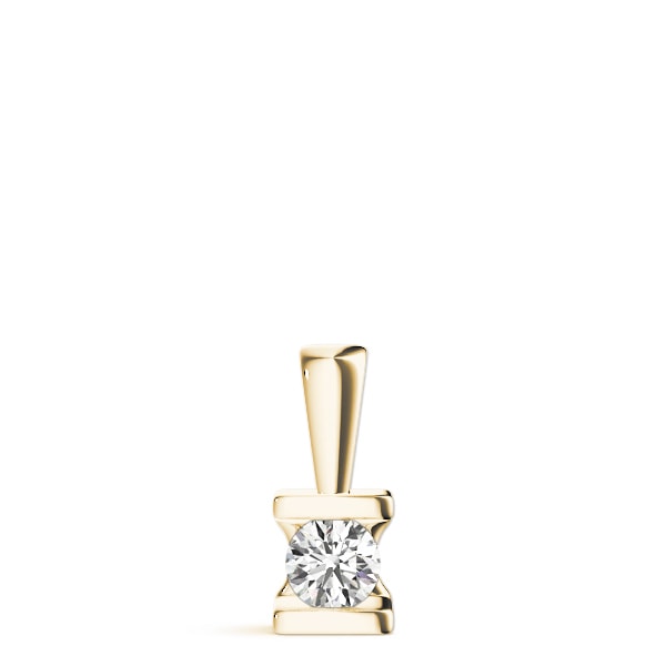 14K Yellow Gold 1 ct tw Solitaire Diamond Pendant