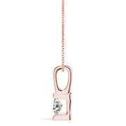 18K Rose Gold 1 ct tw Solitaire Diamond Pendant