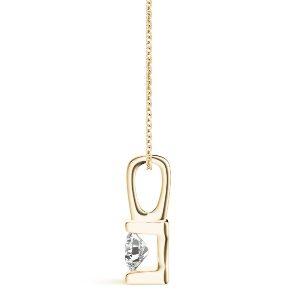 18K Yellow Gold 1 ct tw Solitaire Diamond Pendant