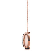 14K Rose Gold 1 ct tw Solitaire Diamond Pendant