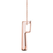 18K Rose Gold 1 ct tw Three Stone Diamond Pendant