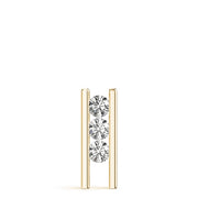 18K Yellow Gold 1 ct tw Three Stone Diamond Pendant