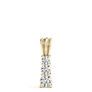 18K Yellow Gold 1 ct tw Three Stone Diamond Pendant