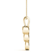 18K Yellow Gold 1/2 ct tw Three Stone Diamond Pendant