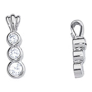 Platinum 1/2 ct tw Three Stone Diamond Pendant