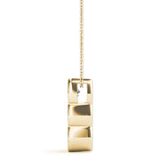18K Yellow Gold 1 ct tw Three Stone Diamond Pendant