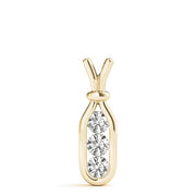 18K Yellow Gold 1/2 ct tw Three Stone Diamond Pendant