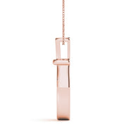 18K Rose Gold 1/2 ct tw Three Stone Diamond Pendant
