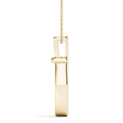 14K Yellow Gold 1/2 ct tw Three Stone Diamond Pendant