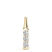 18K Yellow Gold 1 ct tw Three Stone Diamond Pendant