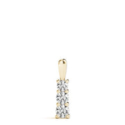 18K Yellow Gold 1/3 ct tw Three Stone Diamond Pendant