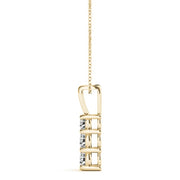 18K Yellow Gold 1/3 ct tw Three Stone Diamond Pendant