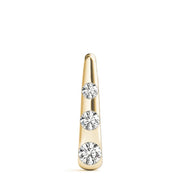 14K Yellow Gold 1/2 ct tw Three Stone Diamond Pendant