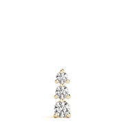 14K Yellow Gold 1 ct tw Three Stone Diamond Pendant