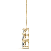14K Yellow Gold 1 ct tw Three Stone Diamond Pendant