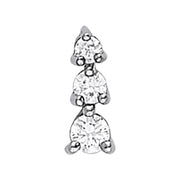 Platinum 1 ct tw Three Stone Diamond Pendant