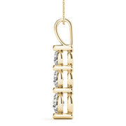 14K Yellow Gold 1 ct tw Three Stone Diamond Pendant