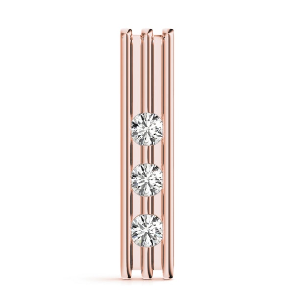18K Rose Gold 1/2 ct tw Three Stone Diamond Pendant