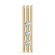 14K Yellow Gold 1/2 ct tw Three Stone Diamond Pendant