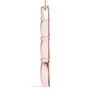 14K Rose Gold 1/2 ct tw Three Stone Diamond Pendant