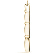 18K Yellow Gold 1/2 ct tw Three Stone Diamond Pendant