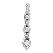 Platinum 1/2 ct tw Three Stone Diamond Pendant