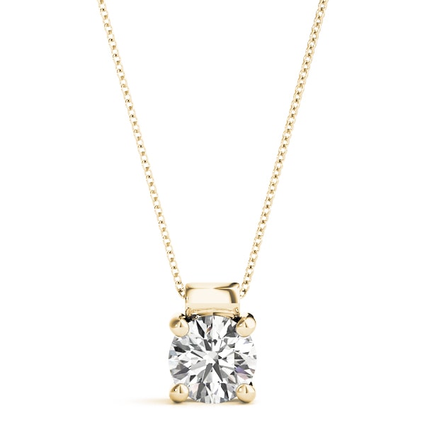 14K Yellow Gold 1 ct tw Solitaire Diamond Pendant