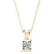 18K Yellow Gold 1 ct tw Solitaire Diamond Pendant