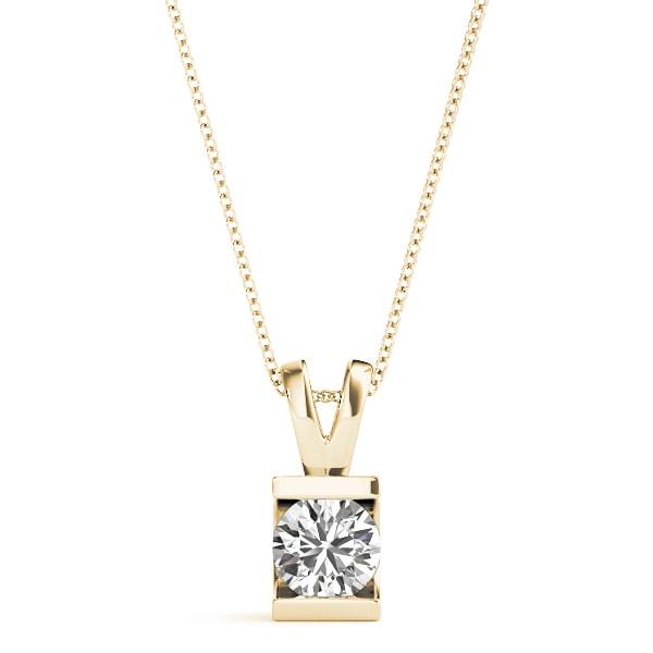 18K Yellow Gold 1 ct tw Solitaire Diamond Pendant