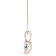 14K Rose Gold 1 ct tw Solitaire Diamond Pendant