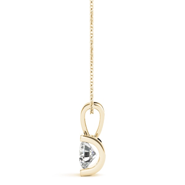 14K Yellow Gold 1 ct tw Solitaire Diamond Pendant