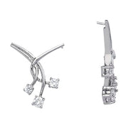 Platinum 1 ct tw Three Stone Diamond Pendant