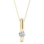 18K Yellow Gold 1/2 ct tw Solitaire Diamond Pendant