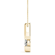 18K Yellow Gold 1/2 ct tw Solitaire Diamond Pendant