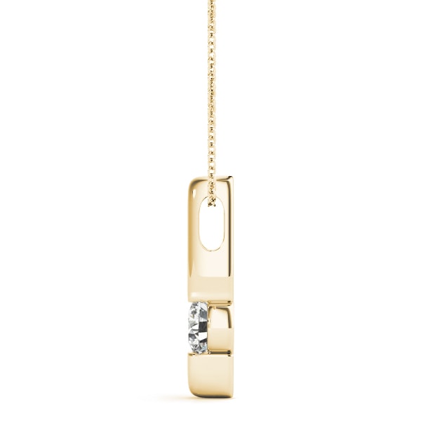 18K Yellow Gold 1/2 ct tw Solitaire Diamond Pendant