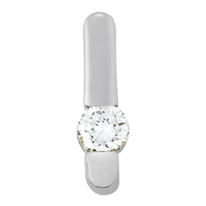 14K White Gold 1/2 ct tw Solitaire Diamond Pendant