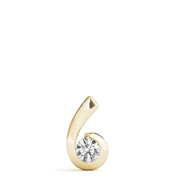 14K Yellow Gold 1/2 ct tw Solitaire Diamond Pendant