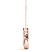 14K Rose Gold 1/2 ct tw Solitaire Diamond Pendant