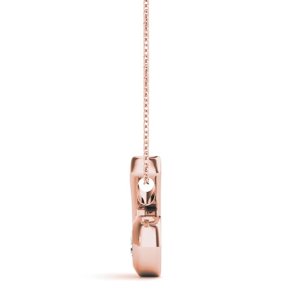 14K Rose Gold 1/2 ct tw Solitaire Diamond Pendant
