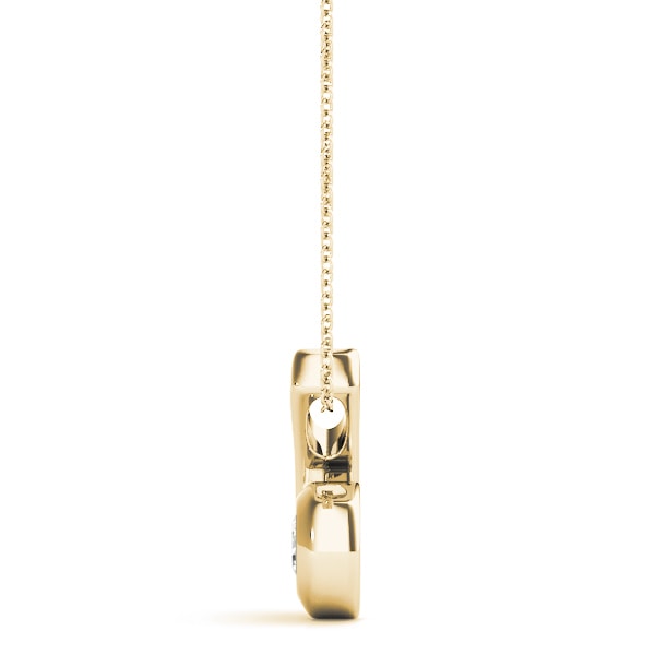 14K Yellow Gold 1/2 ct tw Solitaire Diamond Pendant
