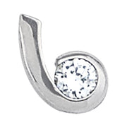 Platinum 1/2 ct tw Solitaire Diamond Pendant